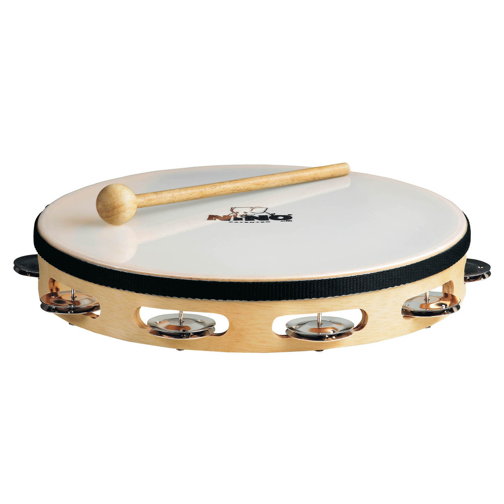 Nino Wooden Tambourine 10"/1 Row