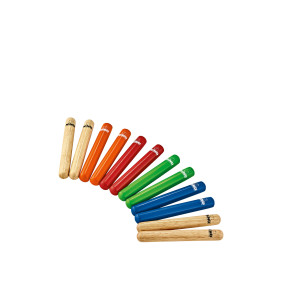 Par de claves infantiles de madera pequeñas