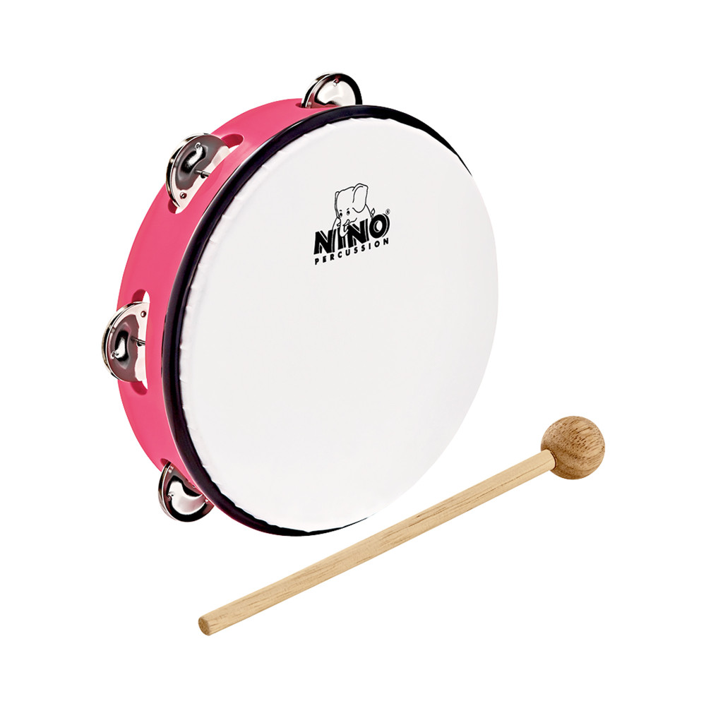 Pandereta Nino Abs 10" +cymb, Rosa