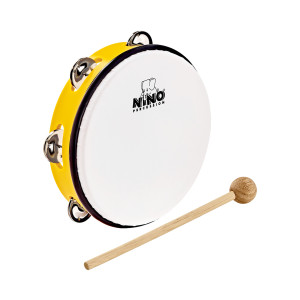 Nino ABS 10" Tambourine + cymbals, Yellow