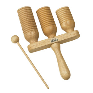 Juego de 3 campanas A-go-go Nino de madera