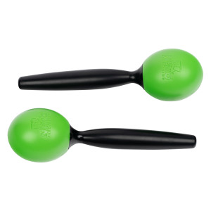 Maracas Nino de plástico redondas medianas verdes
