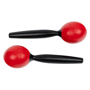 Maracas Nino de plástico redondas Med rojas