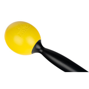 Maracas Nino de plástico redondas medianas amarillas