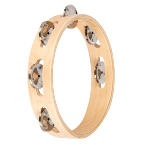 Nino Wood Tambourine 8"/1 Row