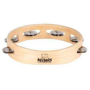 Nino Wood Tambourine 8"/1 Row