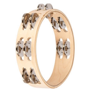Nino Wooden Tambourine 8"/2 Rows