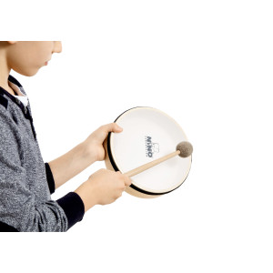 Mailloche Nino de madera 25 cm, cabeza de fieltro