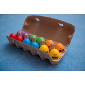 Assortment of 12 Nino Soft Egg Shakers