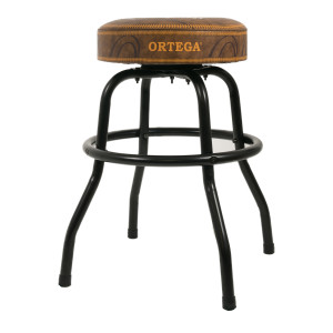 Ortega 24" Black and Brown Stool