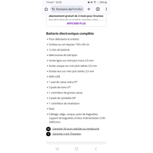 La batería electrónica Thomann Millenium HD 120 es perfecta para músicos de todos los niveles. Con una construcción robusta 