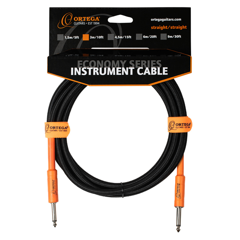 Cable Guitare Ortega 3m Jack Jack