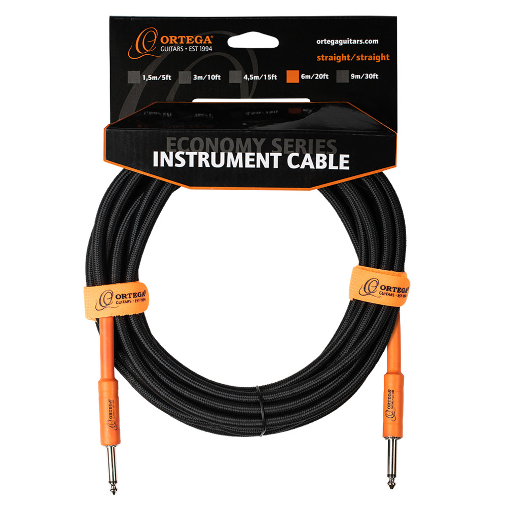 Cable de guitarra Ortega 6 m Jack Jack