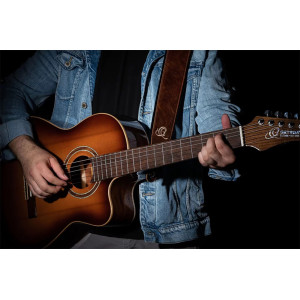 Courroie Guitare Ortega Cuir Desert Sand