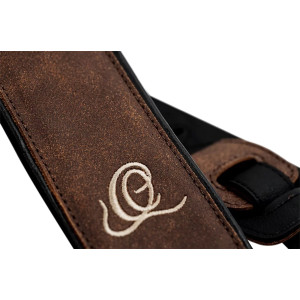 Ortega Guitar Strap Sand Brown Leather