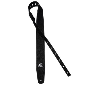 Ortega Guitar Strap Byz. Black Leather