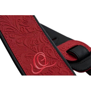 Ortega Leather Guitar Strap Byz. Fire