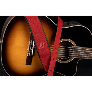 Correa para guitarra Ortega piel Byz. Fire