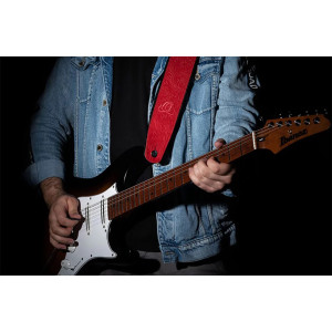 Correa para guitarra Ortega piel Byz. Fire