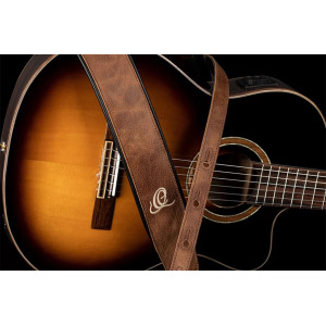 Courroie Guitare Ortega Cuir V. Cognac
