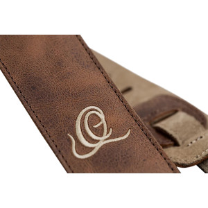 Ortega Suede Cognac Guitar Strap