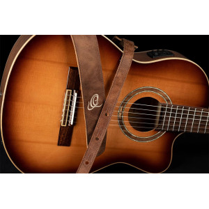 Ortega Suede Cognac Guitar Strap