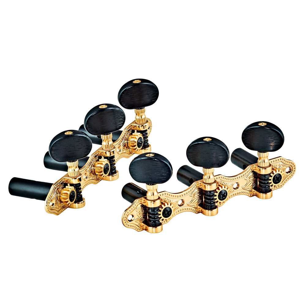 Ortega Deluxe Gold Black Mechanical Tuning Keys