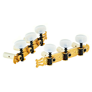 Ortega Standard Mechanical Tuning Pegs Gold/White