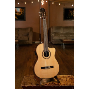 Ortega R158 Solid Spruce Guitar, CW EQ
