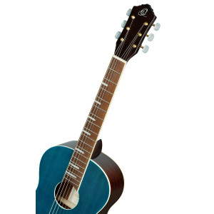 Ortega Ranger Parlor Blue Guitar