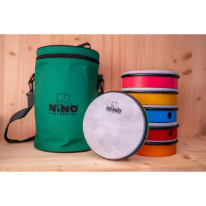 Juego de 6 panderetas de 8" Nino con funda