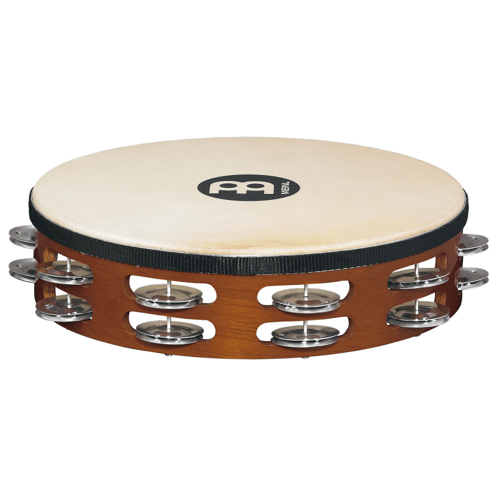 Pandereta Meinl de madera con parche marrón