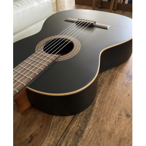 Alhambra Black Satin Guitar with its case