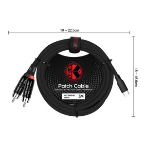 Cable Usb Y Kirlin 3m 2 Rca Noir