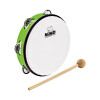 Pandereta Nino ABS 10" +cymb, verde