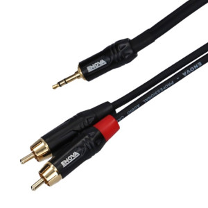 Cable de parche Enova Jack 3,5 - 2x RCA 1 m