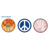 Set of 3 Ritter Love and Peace Badges