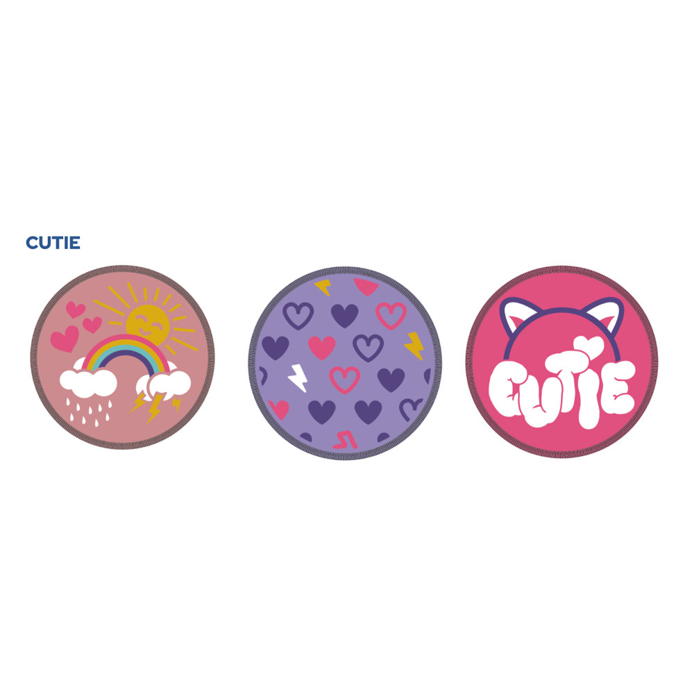 Set 3 Badges Ritter Cutie