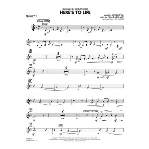Here's To Life (Key: C minor) - Trumpet 3