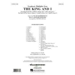 Symphonic Highlights from The King and I - Conductor Score (Full Score)