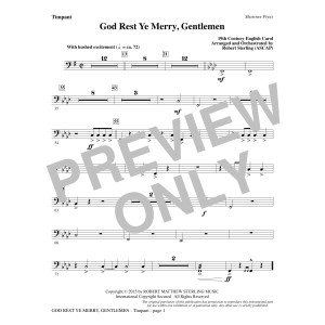 God Rest Ye Merry, Gentlemen - Timpani