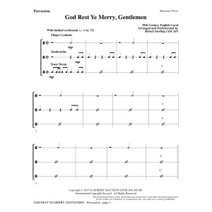 God Rest Ye Merry, Gentlemen - Percussion