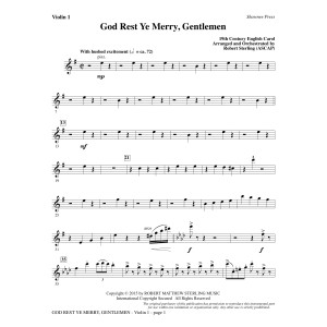 God Rest Ye Merry, Gentlemen - Violin 1