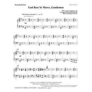 God Rest Ye Merry, Gentlemen - Keyboard String Reduction