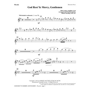 God Rest Ye Merry, Gentlemen - Piccolo