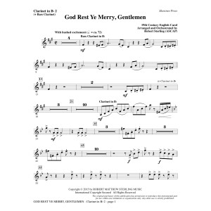 God Rest Ye Merry, Gentlemen - Bb Clarinet 2 (Bass Clarinet)