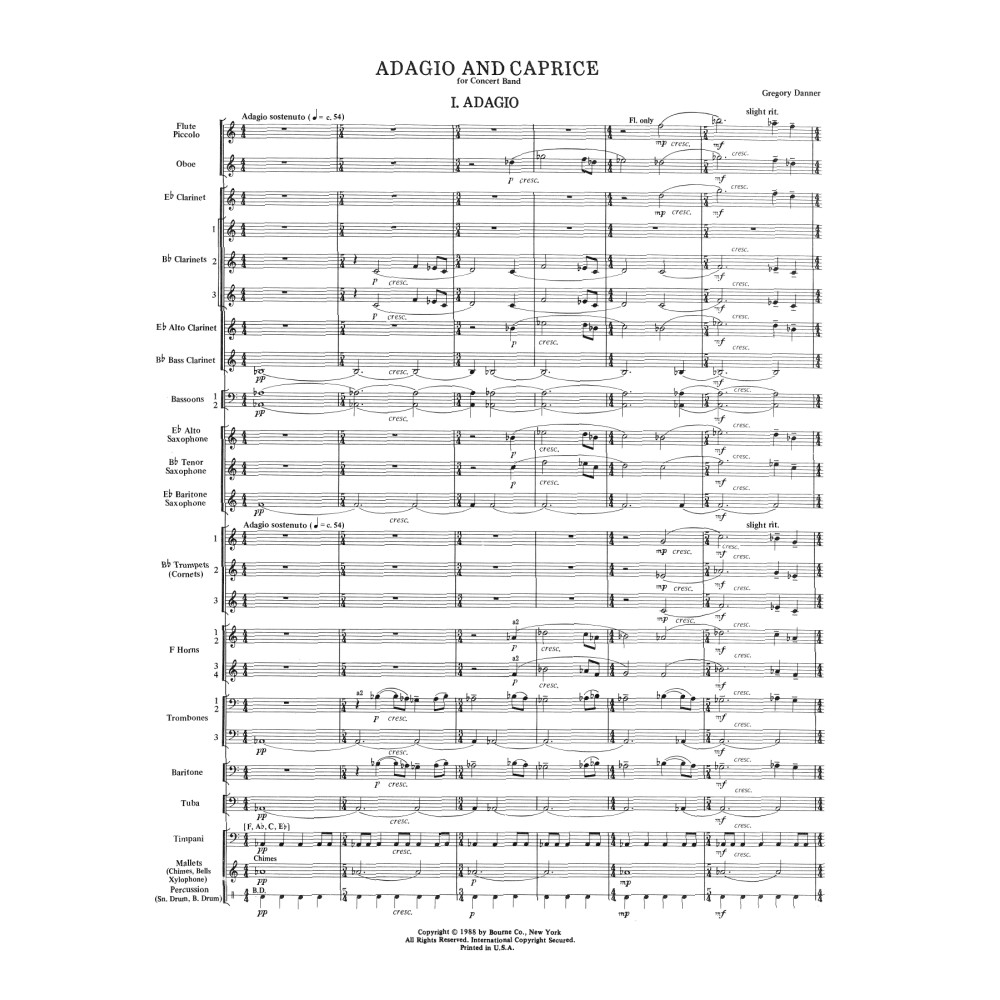 Adagio and Caprice - Full Score