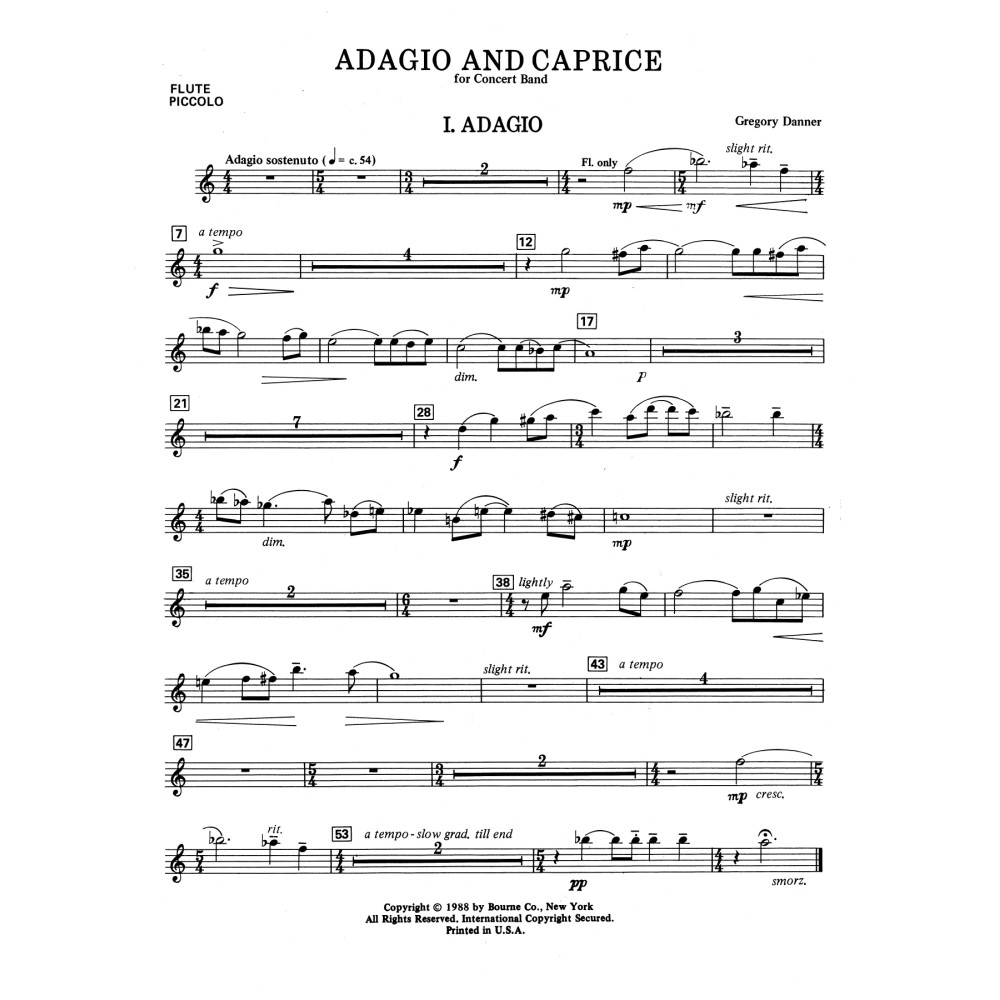Adagio and Caprice - C Flute & Piccolo