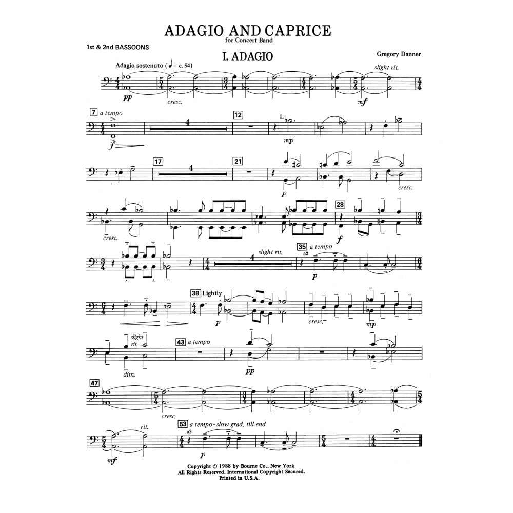 Adagio and Caprice - Bassoon 1 & 2