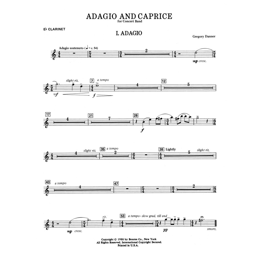 Adagio and Caprice - Eb Clarinet
